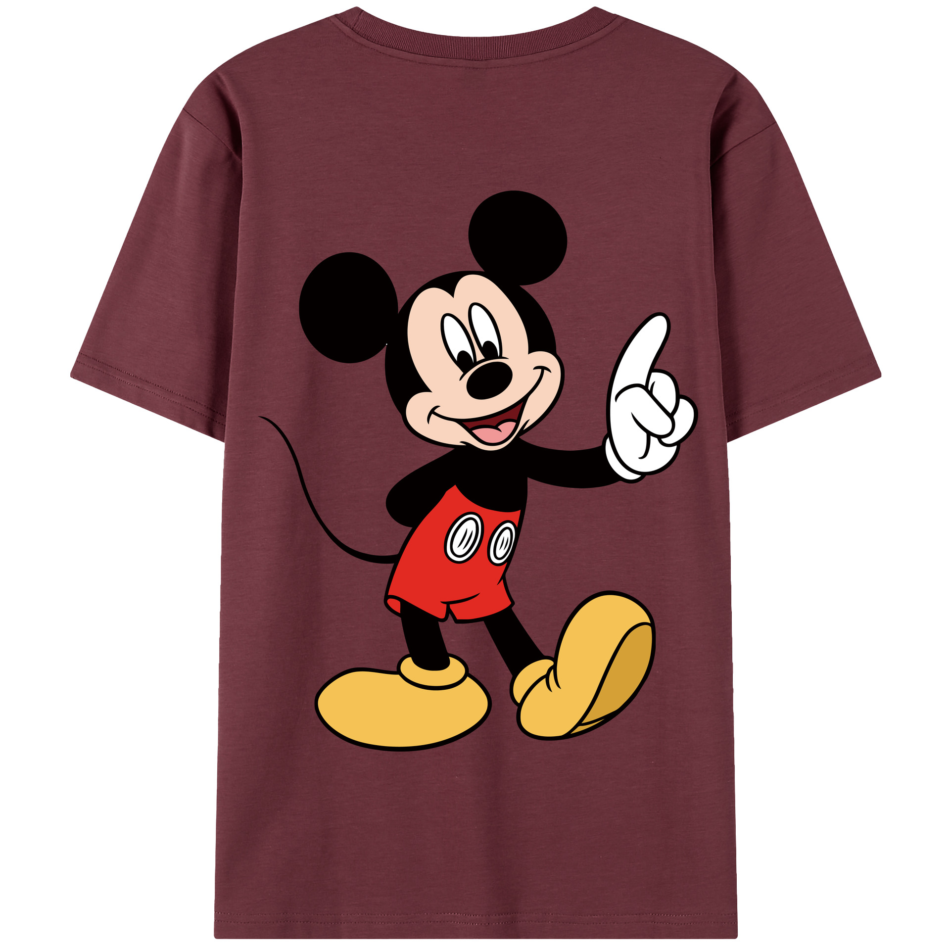 （画像用） ミッキーマウス Mickey Mouse 綿100％半袖Tシャツ（背面プリント）